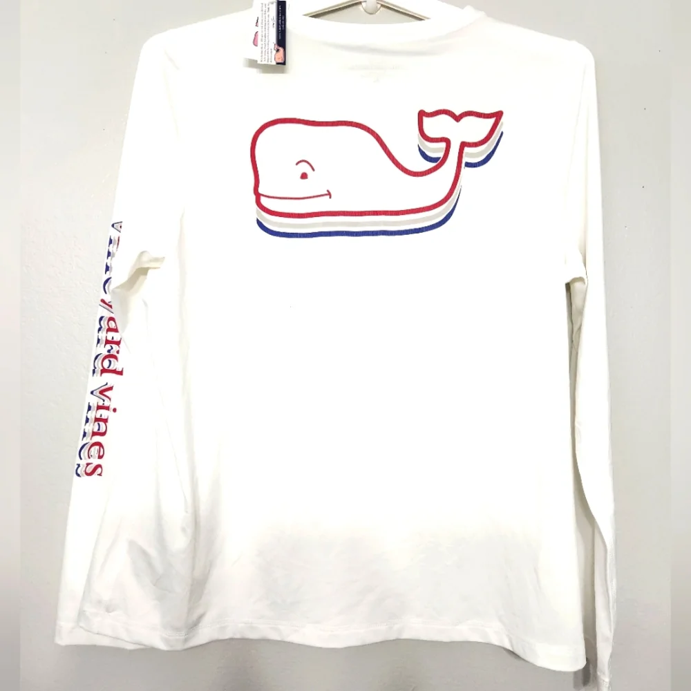 NWT Vineyard Vines Long-Sleeve Whale Swim Shirt
